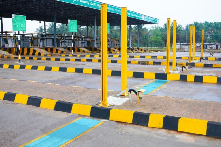 How do weighbridges prevent overloading on toll roads?